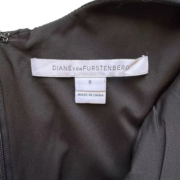 Diane Von Furstenberg Arianna Leopard Print Jacquard Dress Size 6 - Picture 7 of 9